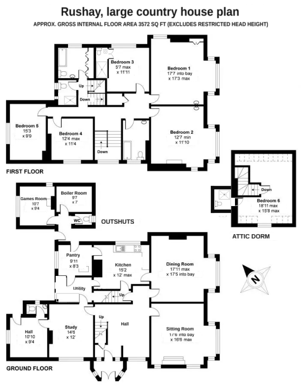 Rushay large country house floorplan